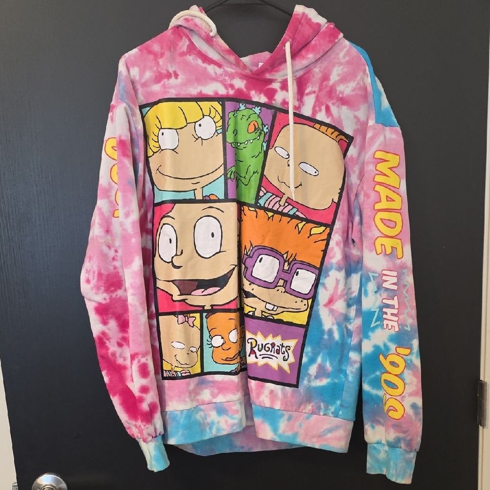 Nickelodeon Tie-Dye Sweatshirt in Pink and Blue